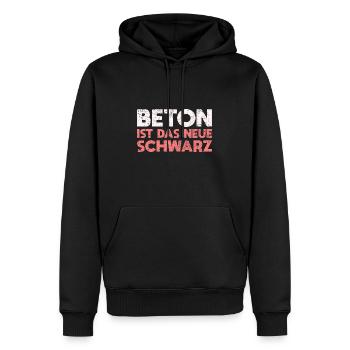 Beton Ist Das Neue Schwarz - Männer Premium Bio Hoodie - Schwarz - Vorne - Nico (187cm)