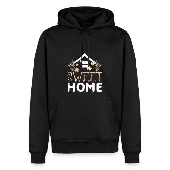 Home Sweet Home, home is the most beautiful - Men’s Premium Organic Hoodie - black - Front - Nico (187cm)