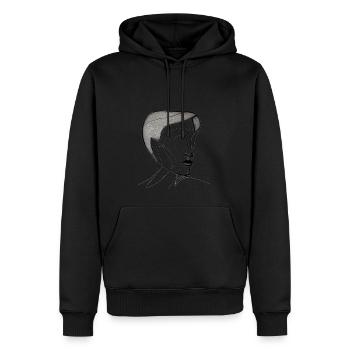 Vintage Madame Scatch - Männer Premium Bio Hoodie - Schwarz - Vorne - Nico (187cm)