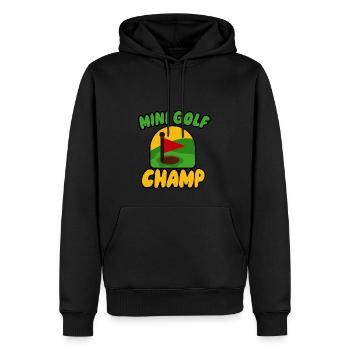 Golf Champ - Männer Premium Bio Hoodie - Schwarz - Vorne - Nico (187cm)