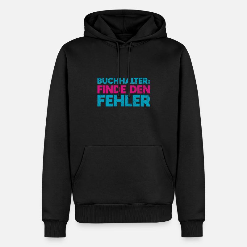 Buchhalter: Finde Den Fehler - Männer Premium Bio Hoodie - Schwarz