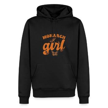 Monarch-Mädchen - Männer Premium Bio Hoodie - Schwarz - Vorne - Nico (187cm)