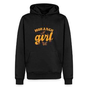 Monarch-Mädchen - Männer Premium Bio Hoodie - Schwarz - Vorne - Nico (187cm)