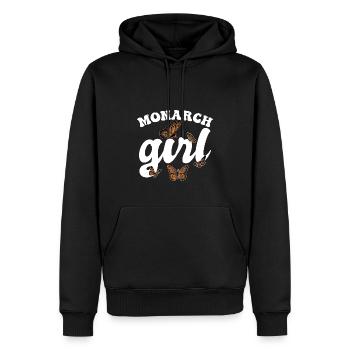 Monarch Girl - Men’s Premium Organic Hoodie - black - Front - Nico (187cm)
