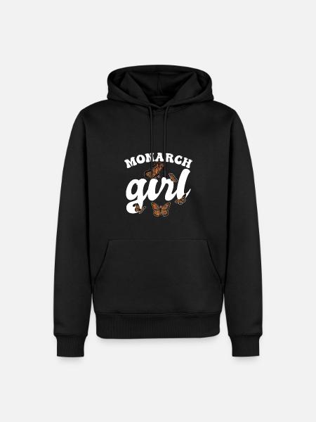 Fille monarque - Sweat à capuche Premium bio Homme - noir