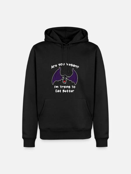 Sind Sie Veganer - Männer Premium Bio Hoodie - Schwarz