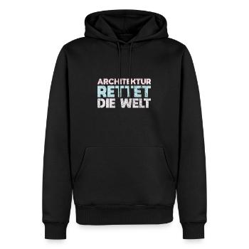 Architektur Rettet Die Welt - Männer Premium Bio Hoodie - Schwarz - Vorne - Nico (187cm)