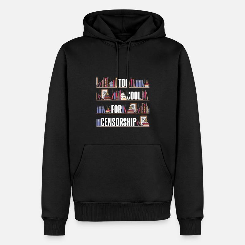Zu cool für Zensur - Männer Premium Bio Hoodie - Schwarz