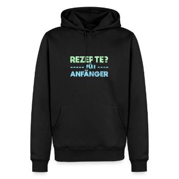 Rezepte? Für Anfänger - Männer Premium Bio Hoodie - Schwarz - Vorne - Nico (187cm)