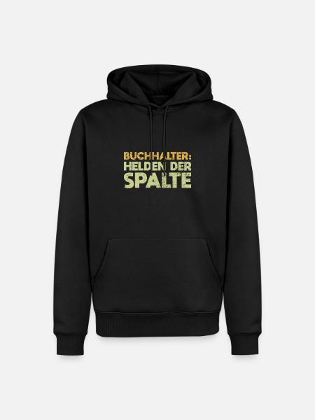 Buchhalter: Helden Der Spalte - Männer Premium Bio Hoodie - Schwarz