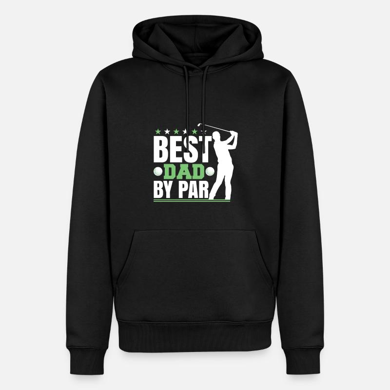 Meilleur papa par - Sweat à capuche Premium bio Homme - noir