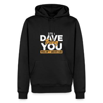 C’est une chose de Dave que vous ne comprendriez pas - Sweat à capuche Premium bio Homme - noir - Devant - Nico (187cm)