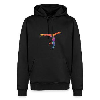 Kunstturnen Turnerin - Männer Premium Bio Hoodie - Schwarz - Vorne - Nico (187cm)