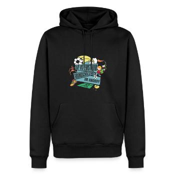 Grundschule Einschulung Fußball - Männer Premium Bio Hoodie - Schwarz - Vorne - Nico (187cm)