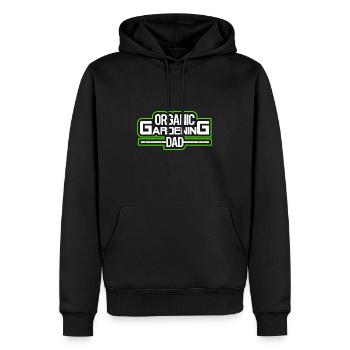 Organic Gardening Dad - Papa Lustig - Männer Premium Bio Hoodie - Schwarz - Vorne - Nico (187cm)