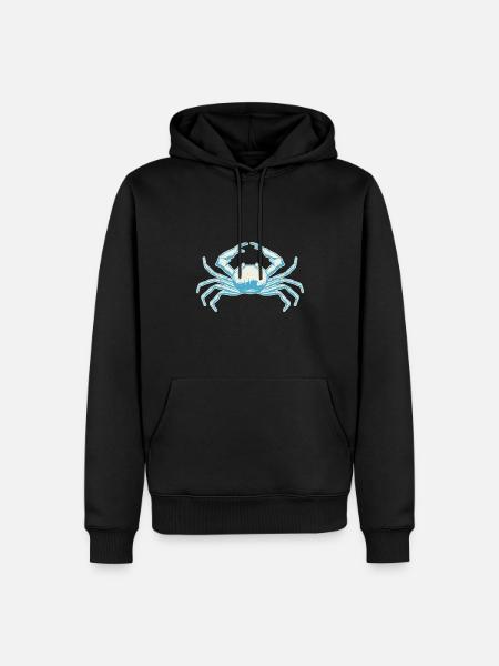 Crab - Men’s Premium Organic Hoodie - black