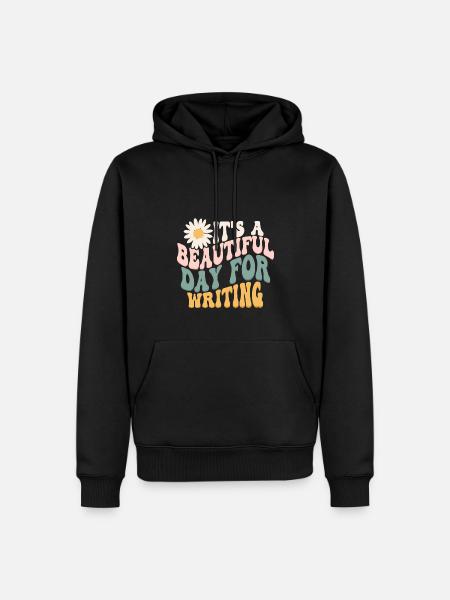 Écriture - Sweat à capuche Premium bio Homme - noir