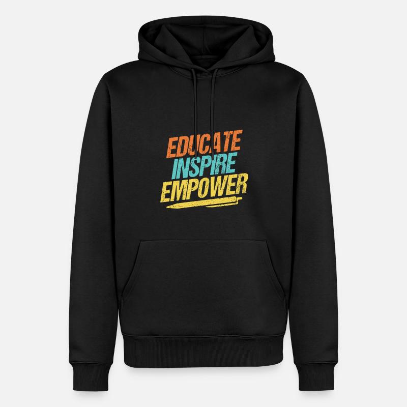 Éduquer Inspirer Responsabiliser - Sweat à capuche Premium bio Homme - noir