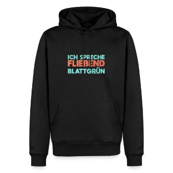 Ich Spreche Fließend Blattgrün - Männer Premium Bio Hoodie - Schwarz - Vorne - Nico (187cm)