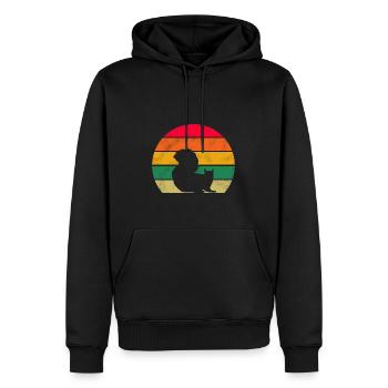 Tierliebhaber Wald Tier Retro Eichhörnchen - Männer Premium Bio Hoodie - Schwarz - Vorne - Nico (187cm)