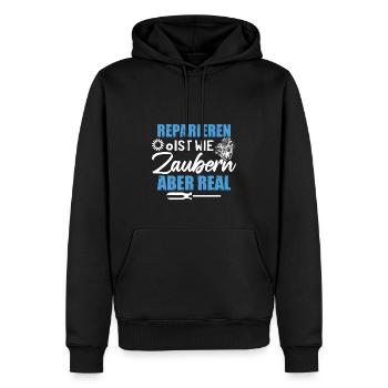Schrauber Automechaniker - Männer Premium Bio Hoodie - Schwarz - Vorne - Nico (187cm)