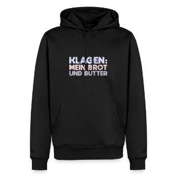 Klagen: Mein Brot Und Butter - Männer Premium Bio Hoodie - Schwarz - Vorne - Nico (187cm)