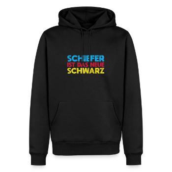 Schiefer Ist Das Neue Schwarz - Männer Premium Bio Hoodie - Schwarz - Vorne - Nico (187cm)