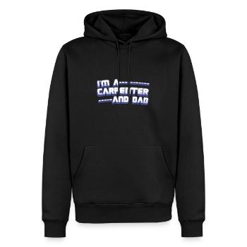 I'm A Carpenter And Dad - Men’s Premium Organic Hoodie - black - Front - Nico (187cm)