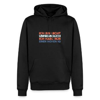 Ich Bin Nicht Unfreundlich, Ich Habe Nur... - Männer Premium Bio Hoodie - Schwarz - Vorne - Nico (187cm)