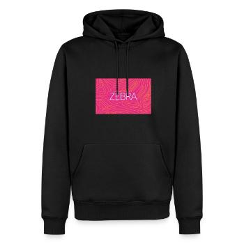 ZEBRA Sticker - Männer Premium Bio Hoodie - Schwarz - Vorne - Nico (187cm)