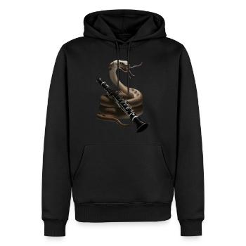 Schlange Klarinette - Männer Premium Bio Hoodie - Schwarz - Vorne - Nico (187cm)