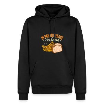 Dans les années de banane je suis pain - Sweat à capuche Premium bio Homme - noir - Devant - Nico (187cm)