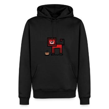 Löwe braucht Motivation - Männer Premium Bio Hoodie - Schwarz - Vorne - Nico (187cm)