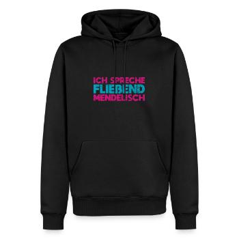 Ich Spreche Fließend Mendelisch - Männer Premium Bio Hoodie - Schwarz - Vorne - Nico (187cm)