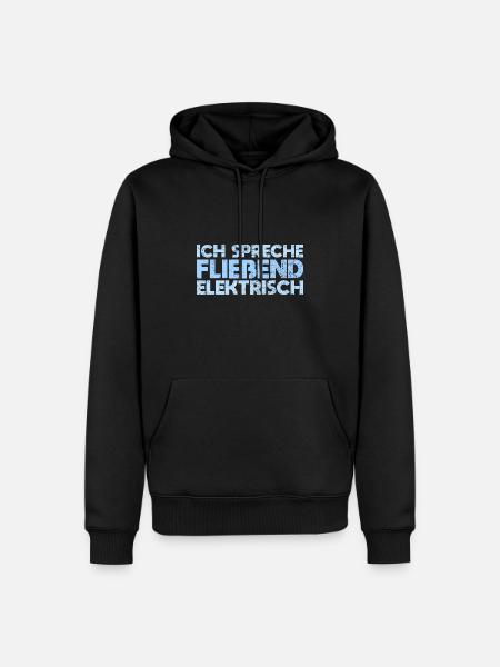 Ich Spreche Fließend Elektrisch - Männer Premium Bio Hoodie - Schwarz