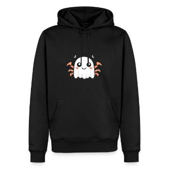 Krebs Krabbe Halloween Comic Geist - Männer Premium Bio Hoodie - Schwarz - Vorne - Nico (187cm)