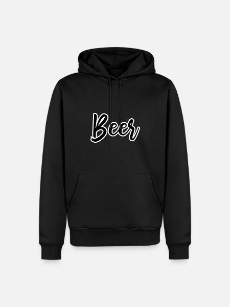 Beer - Männer Premium Bio Hoodie - Schwarz