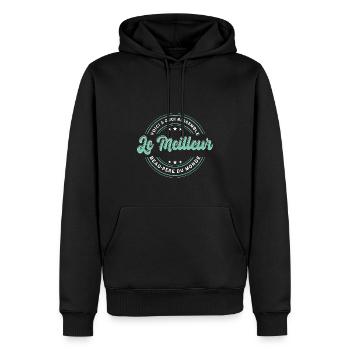Le Meilleur Beau-Père Du Monde - Sweat à capuche Premium bio Homme - noir - Devant - Nico (187cm)
