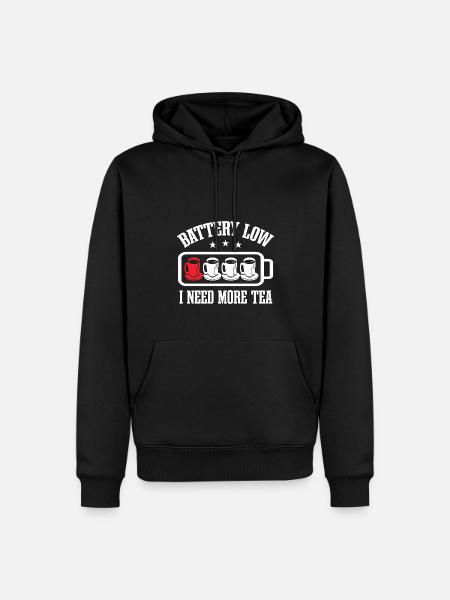 I Need More Tea - Men’s Premium Organic Hoodie - black