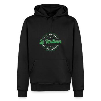 Le Meilleur Beau-Père Du Monde - Sweat à capuche Premium bio Homme - noir - Devant - Nico (187cm)