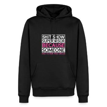 Weibliches Vorgesetzten-Chaos - Männer Premium Bio Hoodie - Schwarz - Vorne - Nico (187cm)
