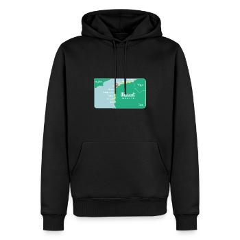 MAP WISSANT - Men’s Premium Organic Hoodie - black - Front - Nico (187cm)