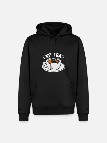 Funny Cat Lover Tea - Men’s Premium Organic Hoodie - black
