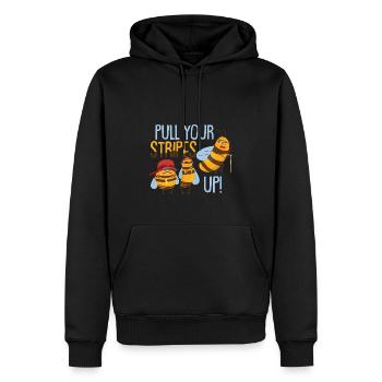 Drôle d’amoureux des abeilles Enfants Abeille à miel - Sweat à capuche Premium bio Homme - noir - Devant - Nico (187cm)