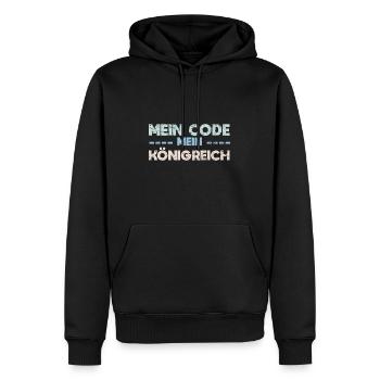 Mein Code, Mein Königreich - Männer Premium Bio Hoodie - Schwarz - Vorne - Nico (187cm)