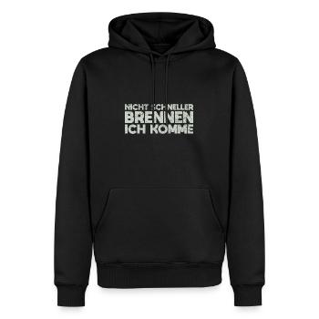 Nicht Schneller Brennen, Ich Komme - Männer Premium Bio Hoodie - Schwarz - Vorne - Nico (187cm)