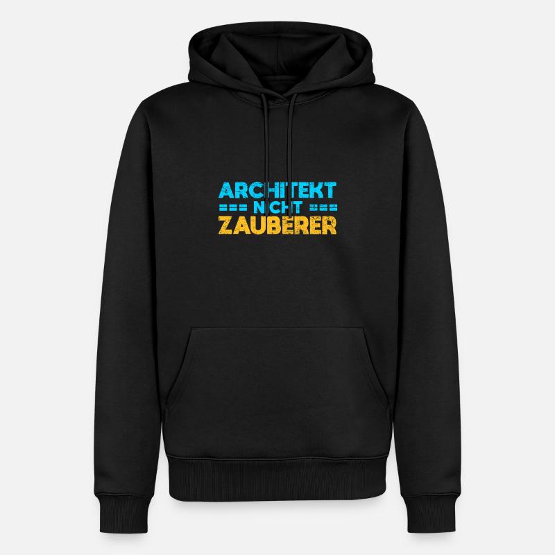 Architekt, Nicht Zauberer - Männer Premium Bio Hoodie - Schwarz