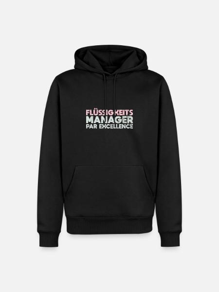 Flüssigkeitsmanager Par Excellence - Männer Premium Bio Hoodie - Schwarz