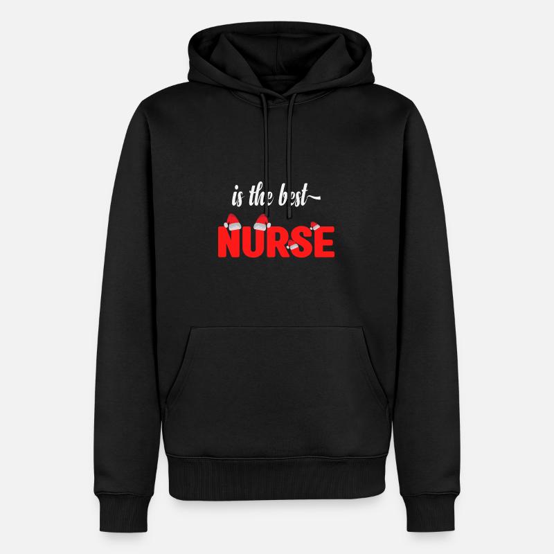 Meilleure infirmière - Sweat à capuche Premium bio Homme - noir