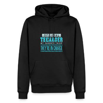 Offizieller Teenager-Geburtstag - Männer Premium Bio Hoodie - Schwarz - Vorne - Nico (187cm)
